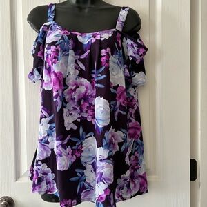 Ricki's Purple and Pink Ruffled Blouse 10-12